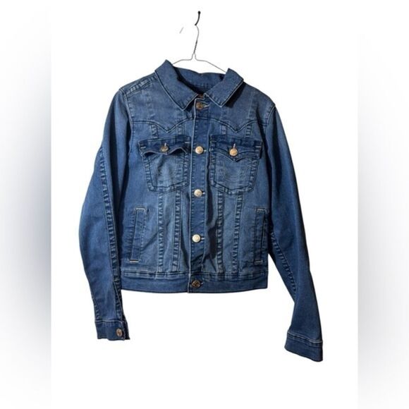 True religion Jesse slim trucker Blue Denim Jacket XL - Picture 1 of 5
